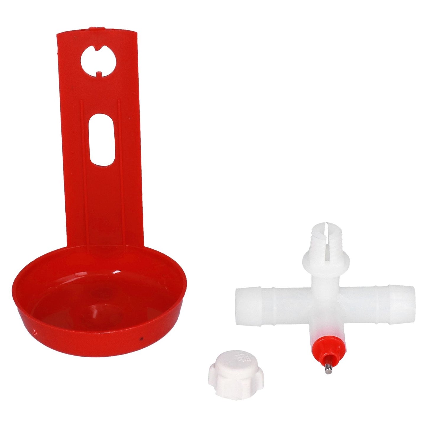 10 Set Chicken Drinking Cup Automatic Poultry Drinking Waterer Drinker with White Tee Fitting Durable for Chicken - view 4