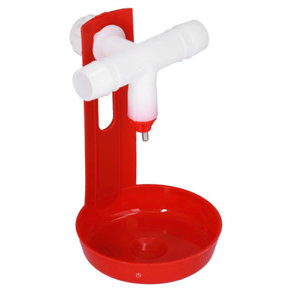 10 Set Chicken Drinking Cup Automatic Poultry Drinking Waterer Drinker with White Tee Fitting Durable for Chicken - view 7
