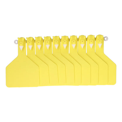 100Pcs Plastic Integrated Ear Tag Kit Livestock Farm Ear Label Tag for Cow Cattle Identification Yellow - view 2