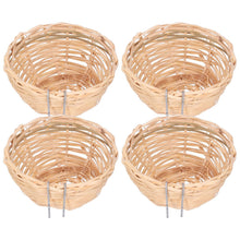 4pcs Bamboo Bird Nest Handmade Weaving Breeding Resting Bird House with Hook for Parrots Canary