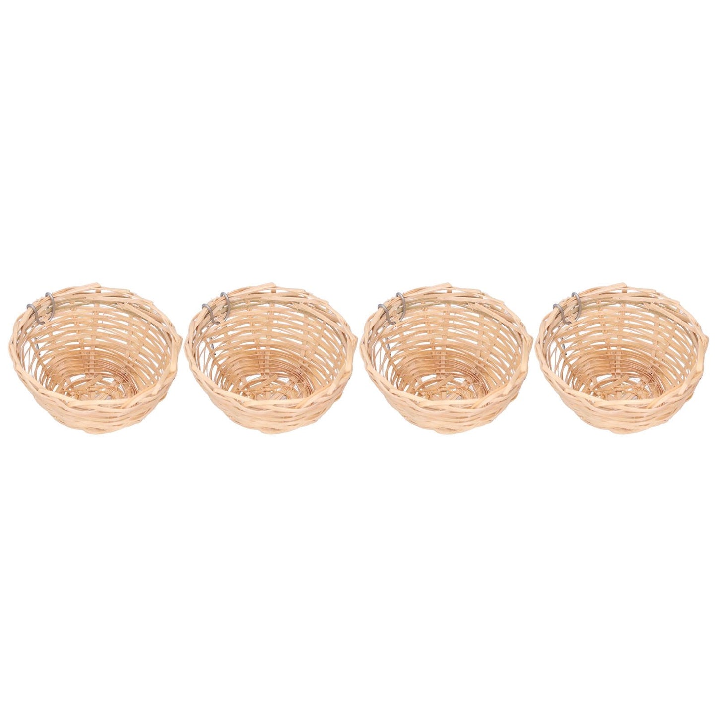 4pcs Bamboo Bird Nest Handmade Weaving Breeding Resting Bird House with Hook for Parrots Canary - view 8
