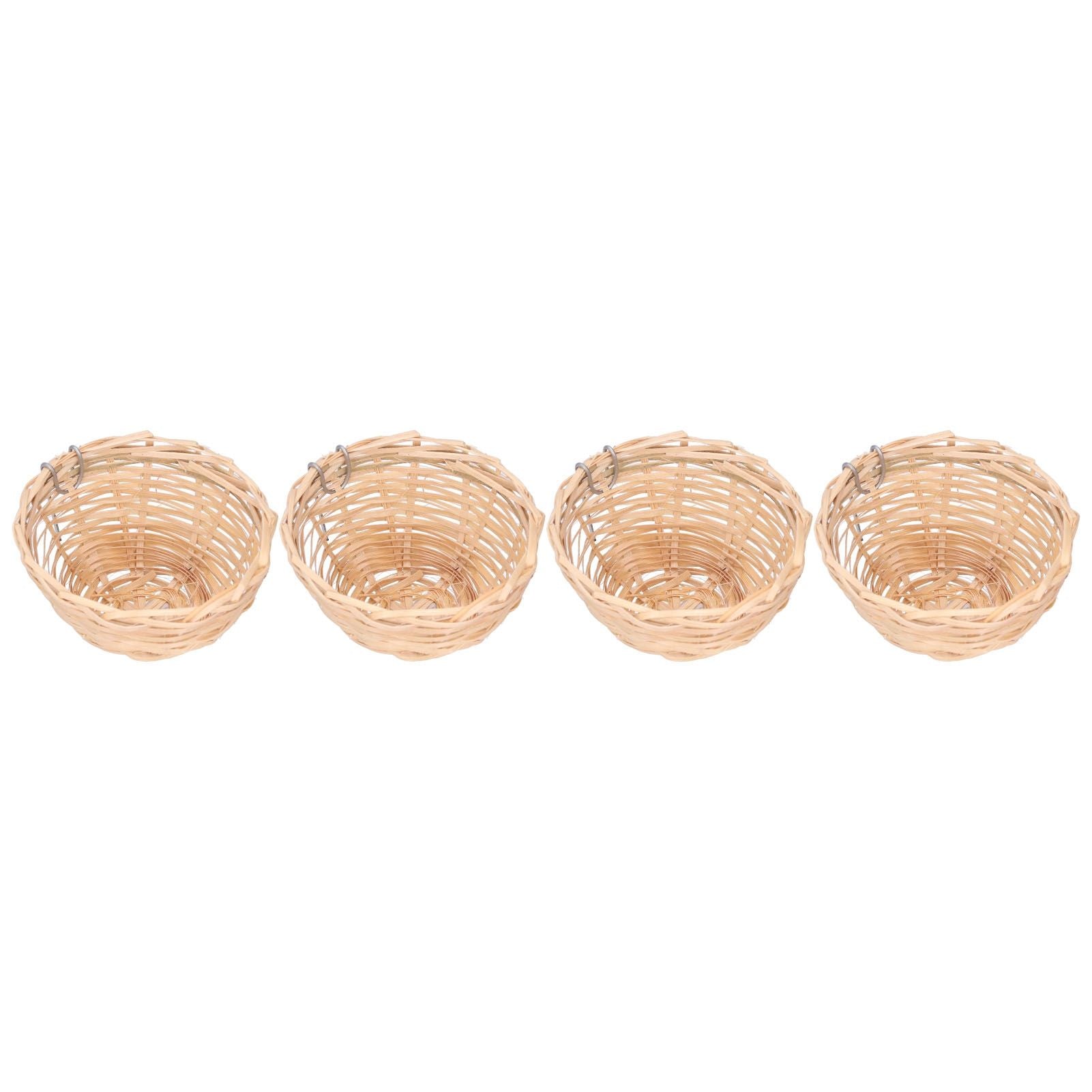 4pcs Bamboo Bird Nest Handmade Weaving Breeding Resting Bird House with Hook for Parrots Canary - view 8