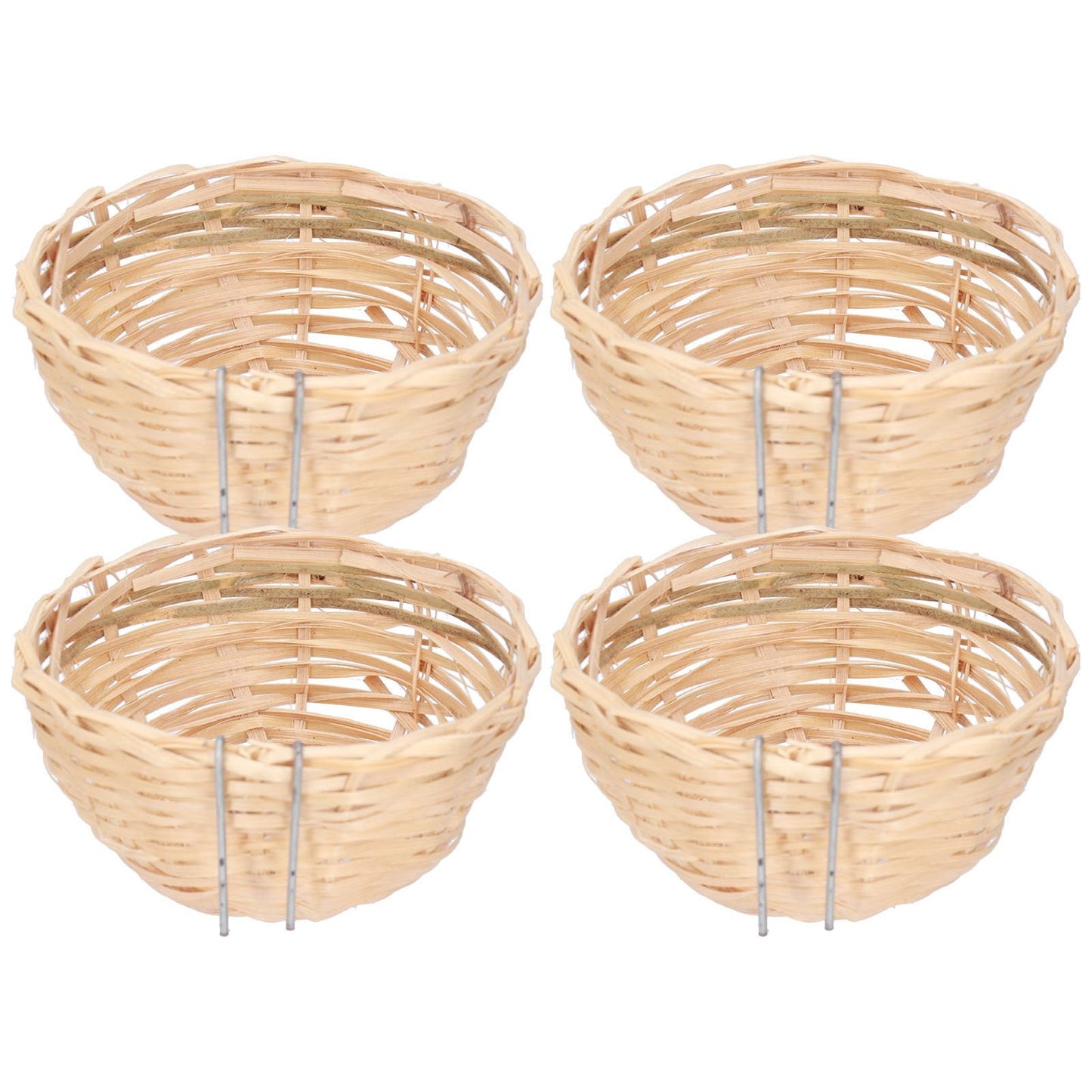 4pcs Bamboo Bird Nest Handmade Weaving Breeding Resting Bird House with Hook for Parrots Canary - view 9