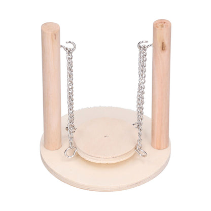 Parrots Swing Toy Wooden Birds Perch Stand Birds Toy for Hamster Small Animal Supplies - view 5