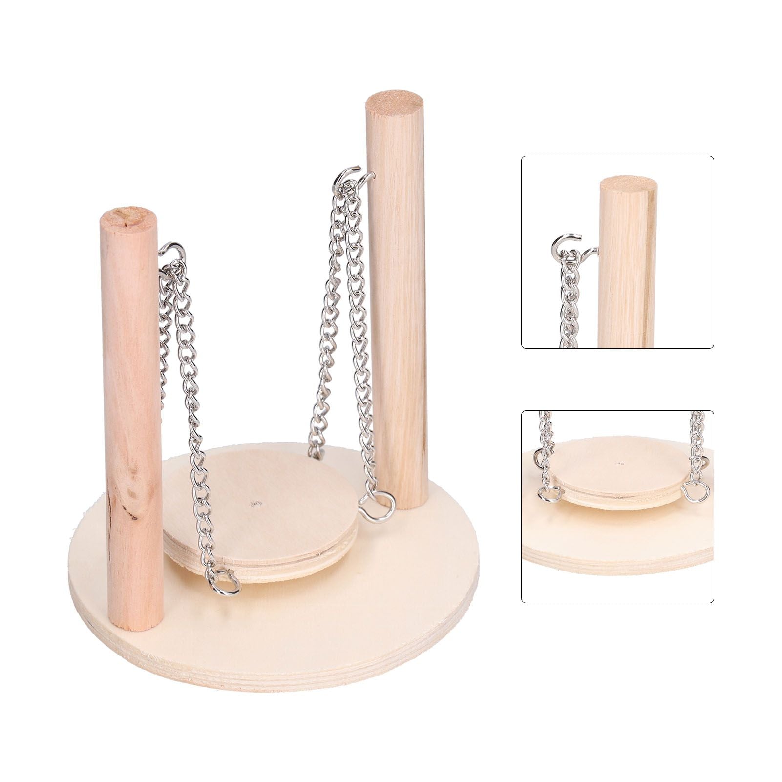 Parrots Swing Toy Wooden Birds Perch Stand Birds Toy for Hamster Small Animal Supplies - view 8