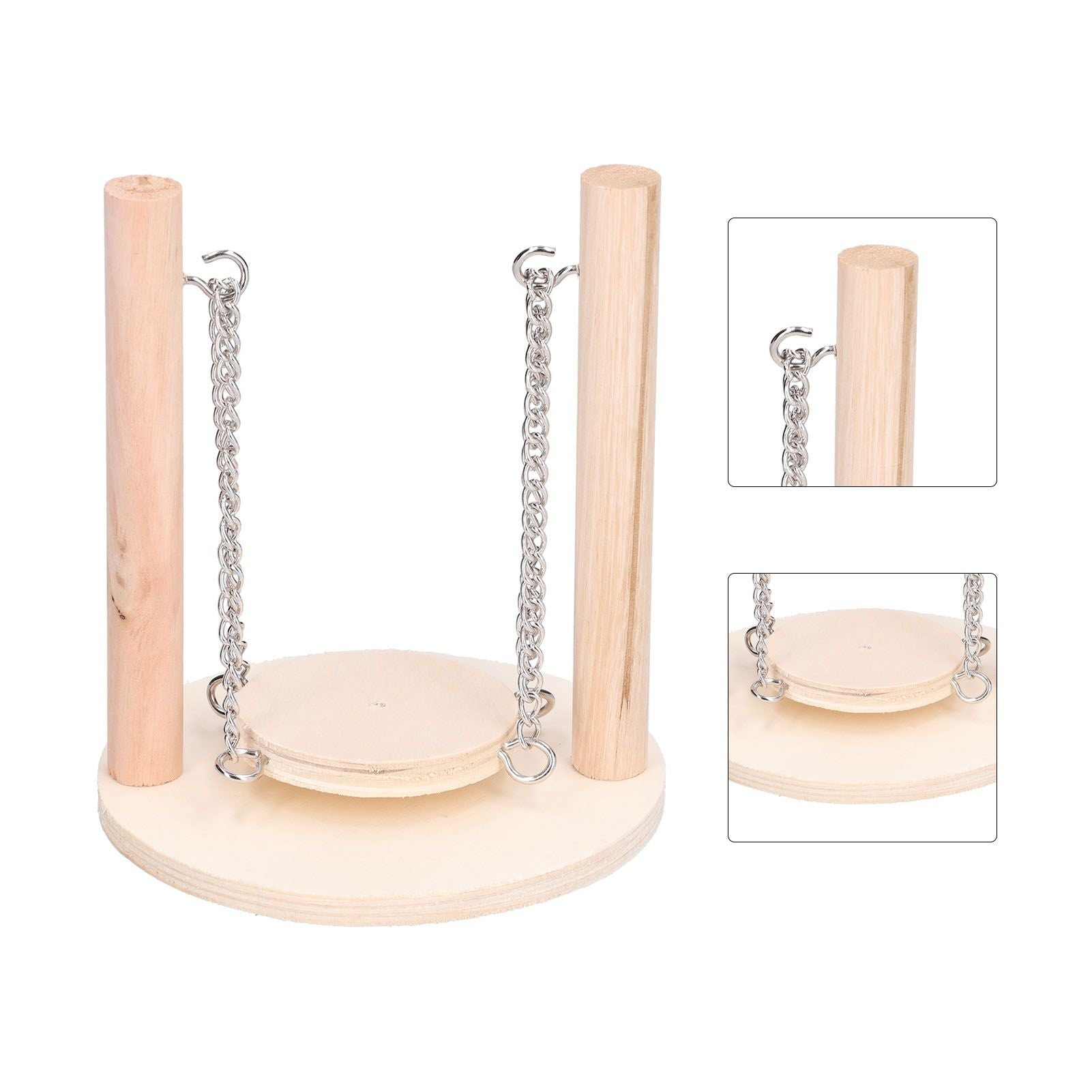Parrots Swing Toy Wooden Birds Perch Stand Birds Toy for Hamster Small Animal Supplies - view 9