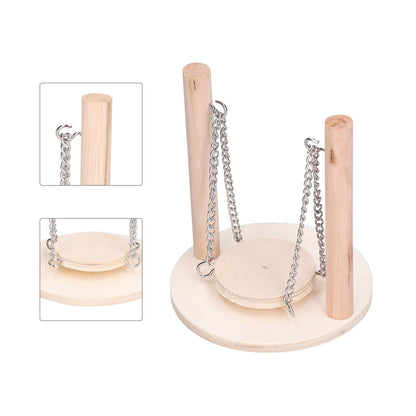 Parrots Swing Toy Wooden Birds Perch Stand Birds Toy for Hamster Small Animal Supplies - view 10