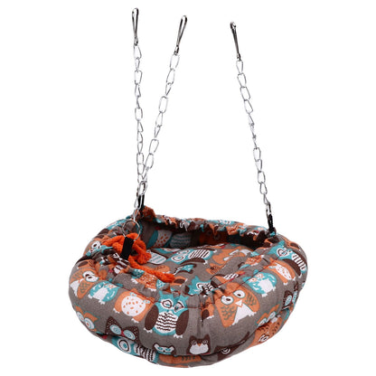 Bird Bed Safe Warm Soft Plush Easy Storage Space Saving Easy Cleaning Suspensible Design Bird Nest for Home Travel - view 3