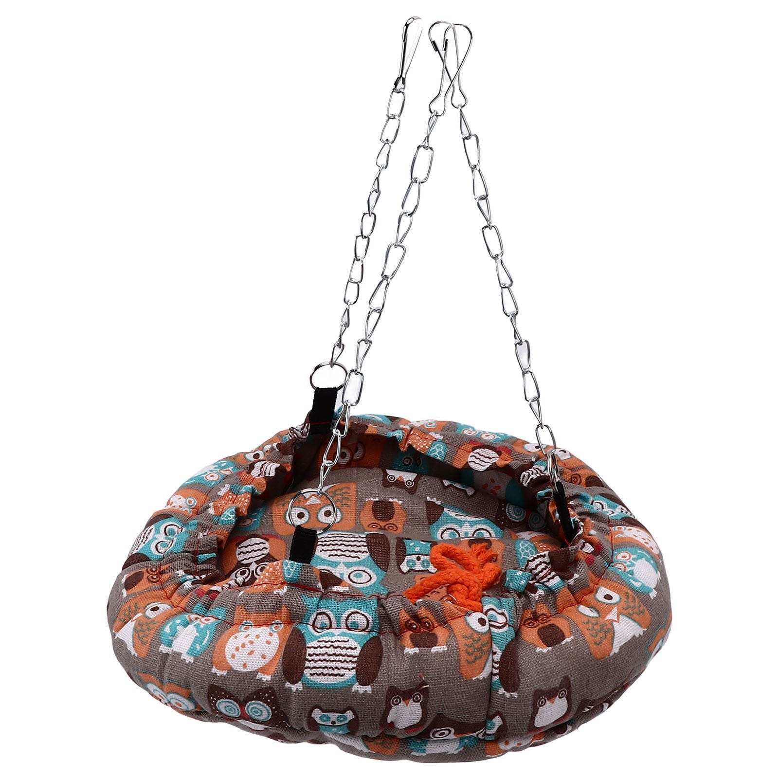 Bird Bed Safe Warm Soft Plush Easy Storage Space Saving Easy Cleaning Suspensible Design Bird Nest for Home Travel - view 8