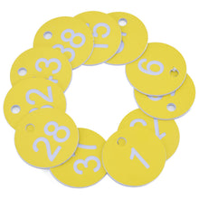 50Pcs Beehive Tag ABS Round Numbered Sign Labels with Hole Livestock Beekeeping Supplies Light Yellow 1-50 - view 2