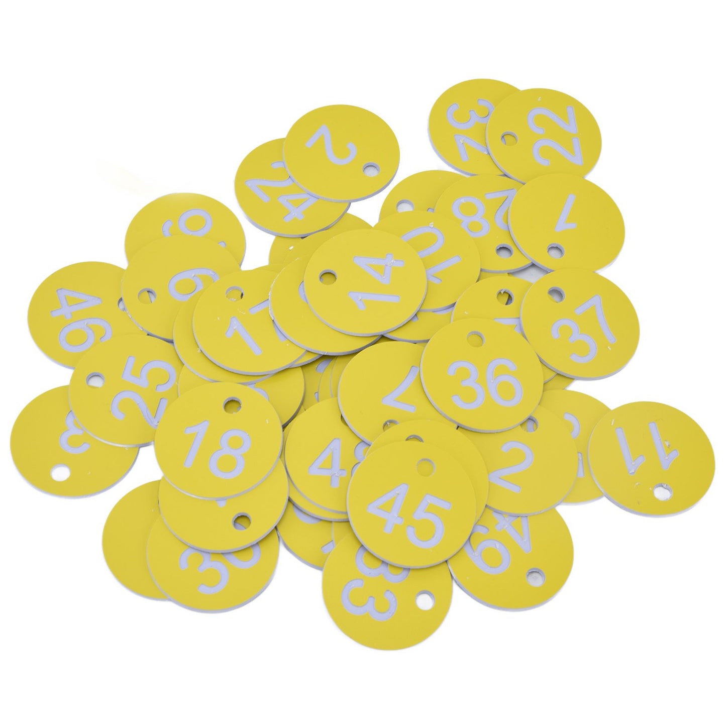 50Pcs Beehive Tag ABS Round Numbered Sign Labels with Hole Livestock Beekeeping Supplies Light Yellow 1-50 - view 5