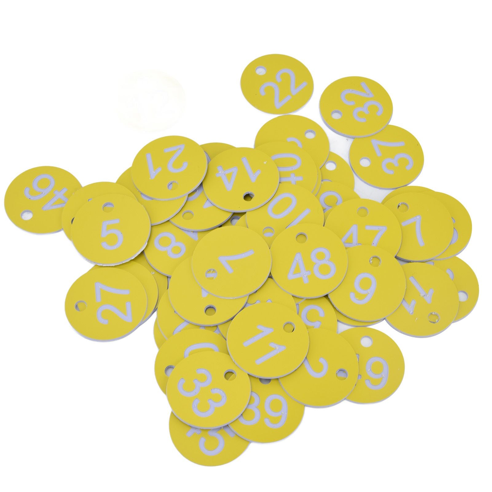 50Pcs Beehive Tag ABS Round Numbered Sign Labels with Hole Livestock Beekeeping Supplies Light Yellow 1-50 - view 6