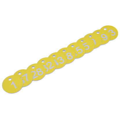 50Pcs Beehive Tag ABS Round Numbered Sign Labels with Hole Livestock Beekeeping Supplies Light Yellow 1-50 - view 8