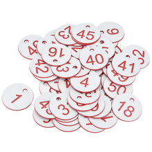 50Pcs Beehive Tag ABS Round Numbered Sign Labels with Hole Livestock Beekeeping Supplies White 1-50