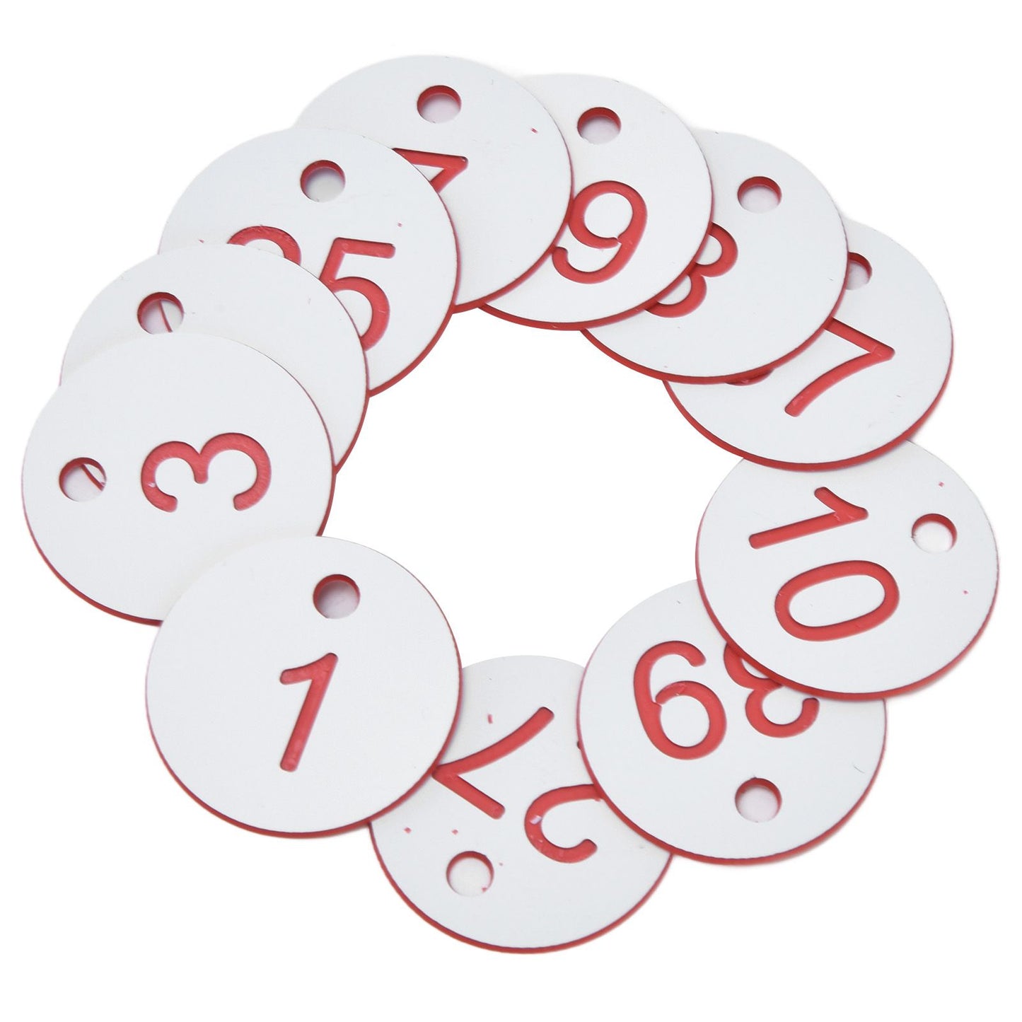 50Pcs Beehive Tag ABS Round Numbered Sign Labels with Hole Livestock Beekeeping Supplies White 1-50 - view 5