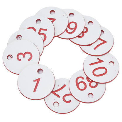 50Pcs Beehive Tag ABS Round Numbered Sign Labels with Hole Livestock Beekeeping Supplies White 1-50 - view 5