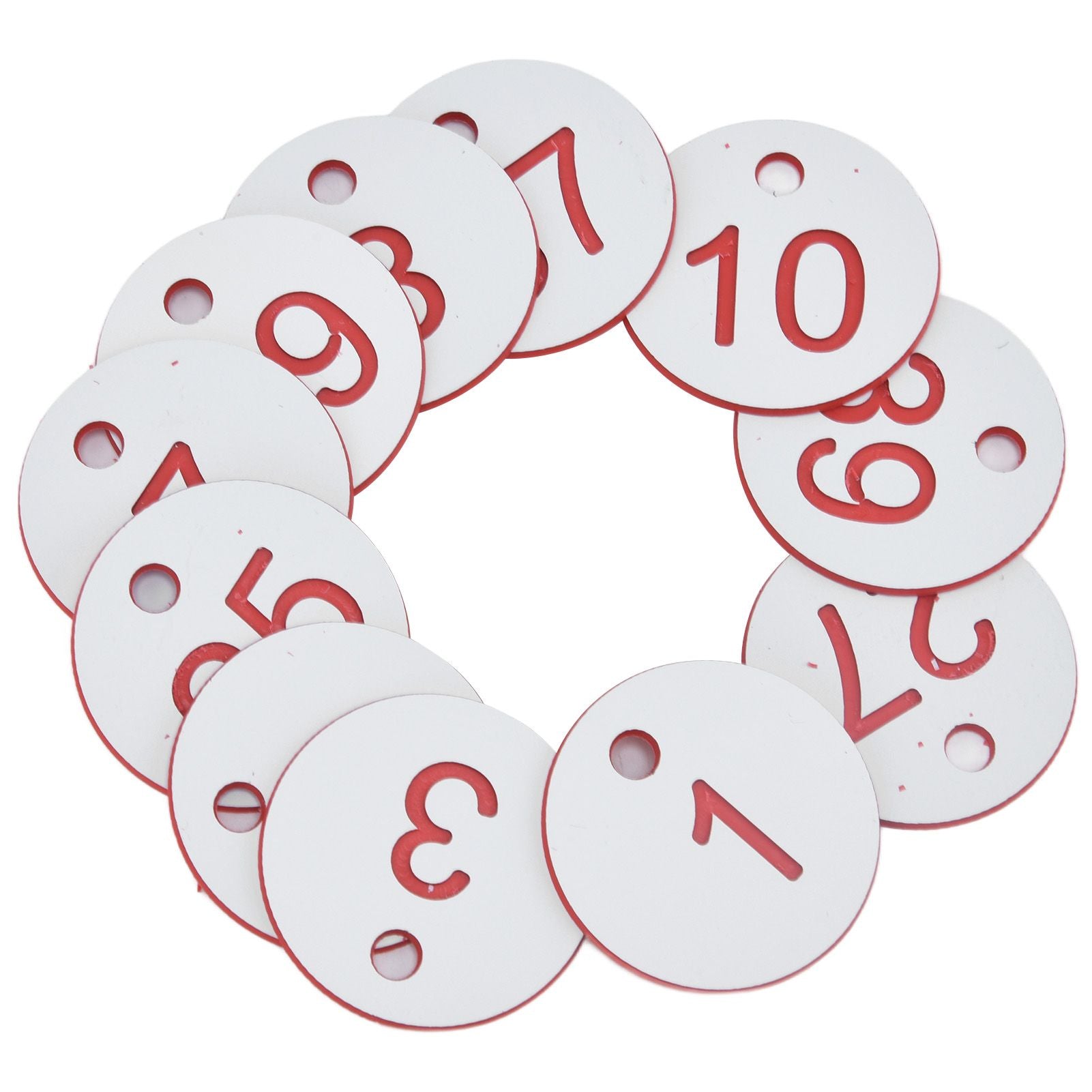 50Pcs Beehive Tag ABS Round Numbered Sign Labels with Hole Livestock Beekeeping Supplies White 1-50 - view 6