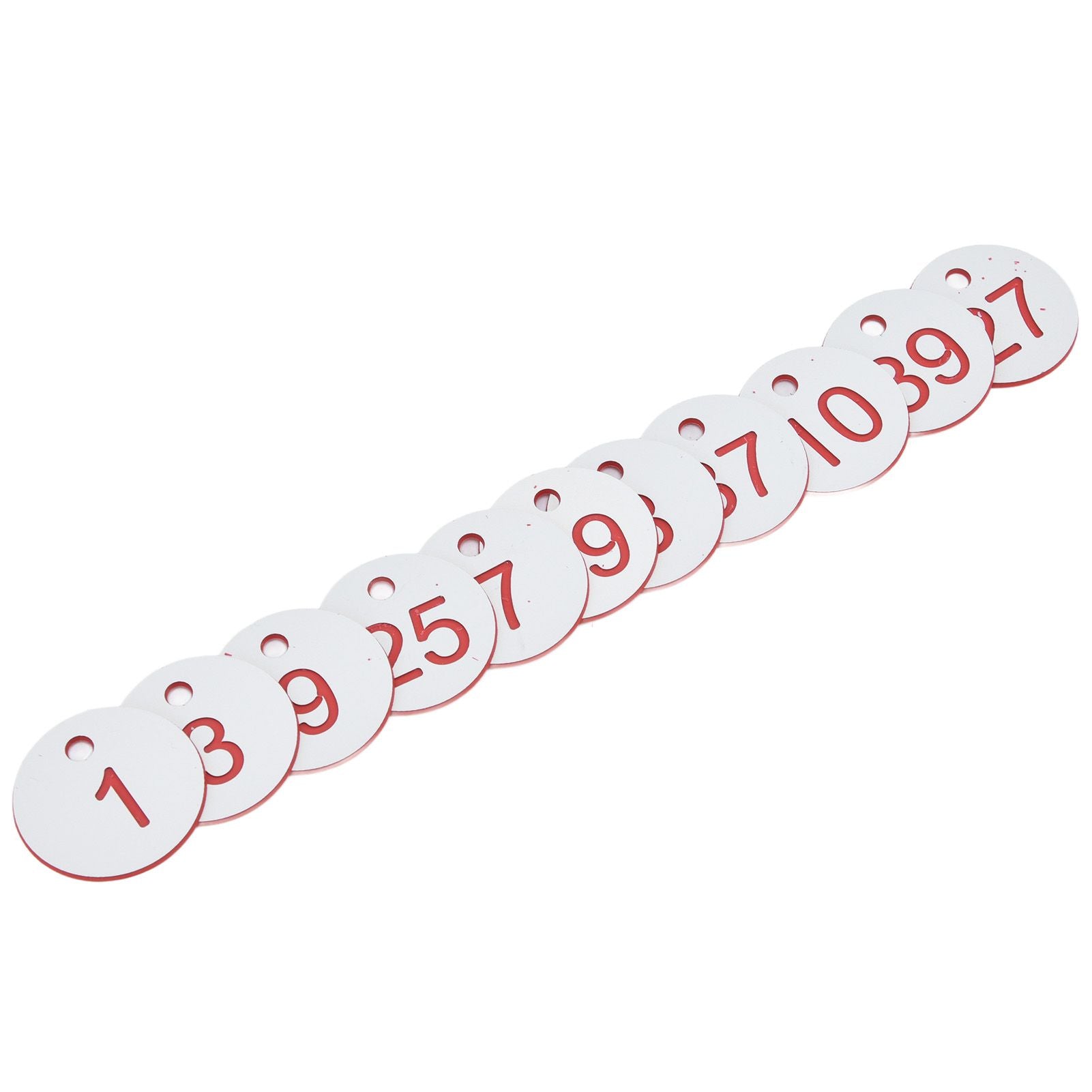 50Pcs Beehive Tag ABS Round Numbered Sign Labels with Hole Livestock Beekeeping Supplies White 1-50 - view 8