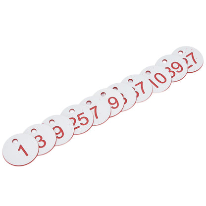 50Pcs Beehive Tag ABS Round Numbered Sign Labels with Hole Livestock Beekeeping Supplies White 1-50 - view 8