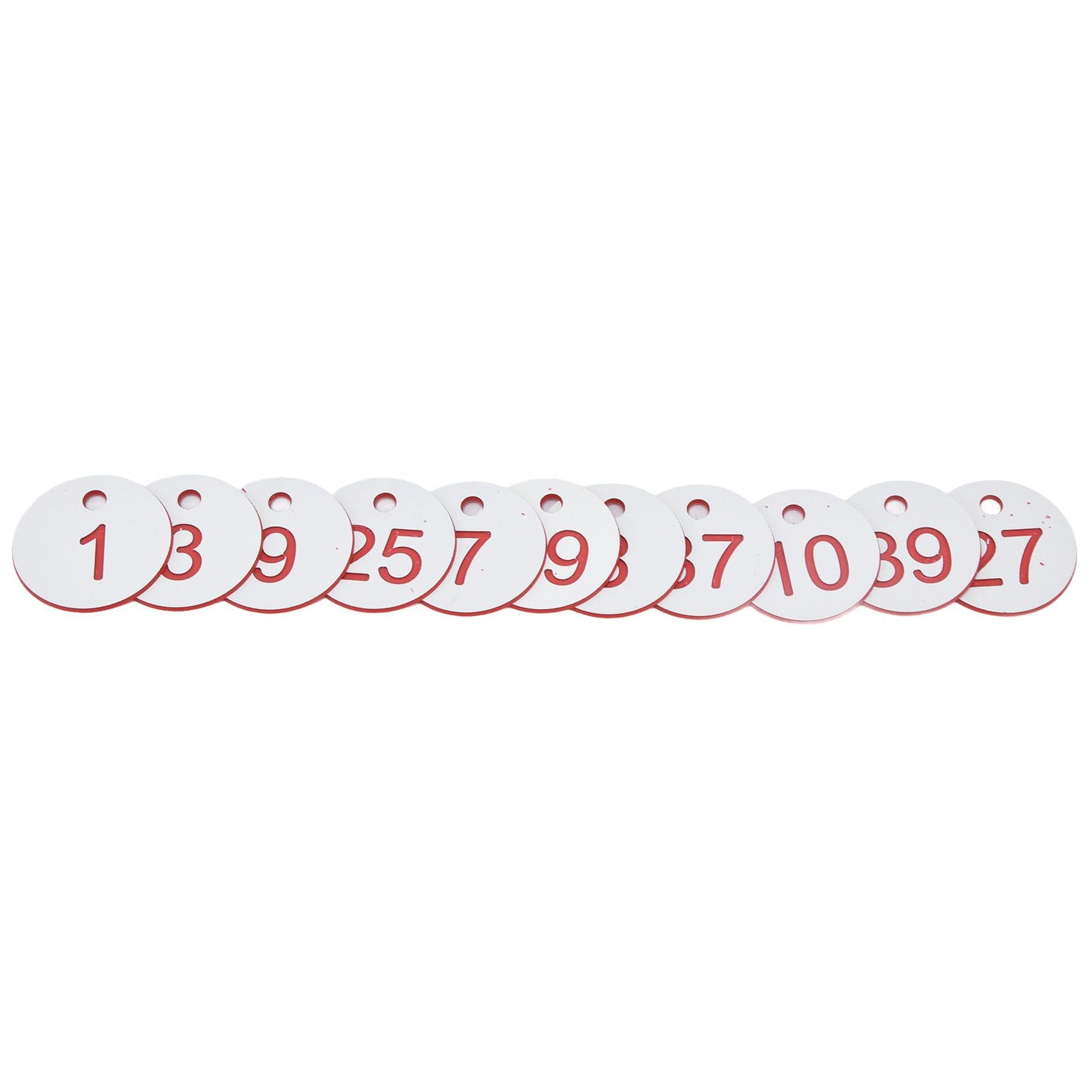 50Pcs Beehive Tag ABS Round Numbered Sign Labels with Hole Livestock Beekeeping Supplies White 1-50 - view 9