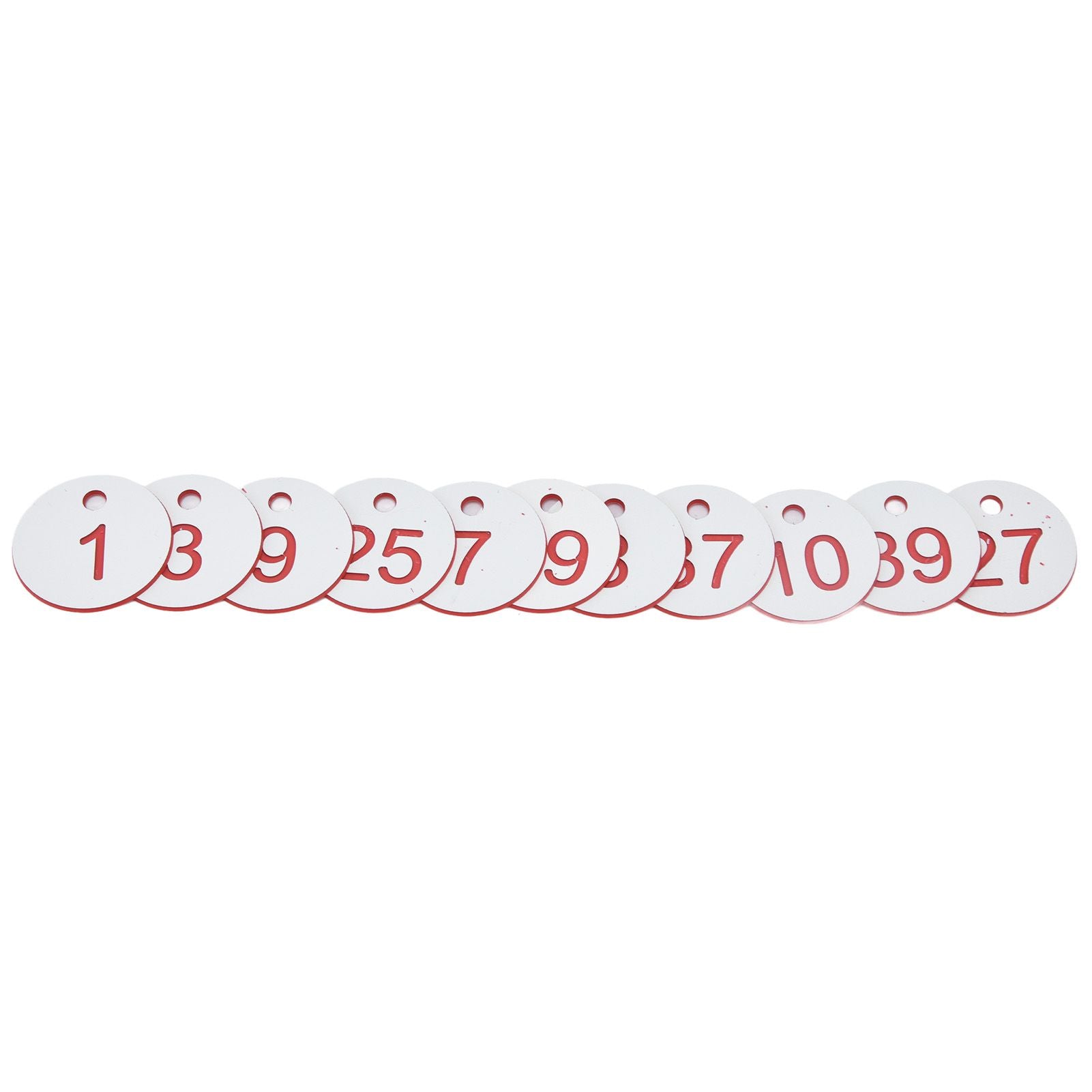 50Pcs Beehive Tag ABS Round Numbered Sign Labels with Hole Livestock Beekeeping Supplies White 1-50 - view 9