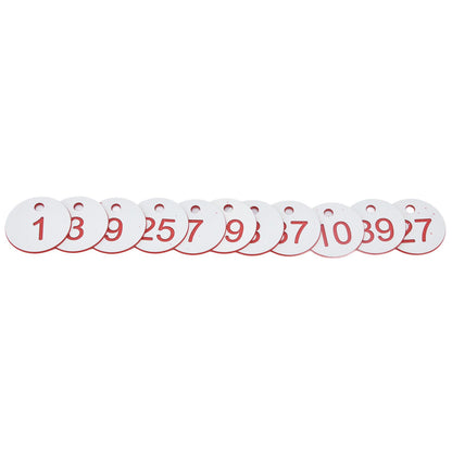 50Pcs Beehive Tag ABS Round Numbered Sign Labels with Hole Livestock Beekeeping Supplies White 1-50 - view 9