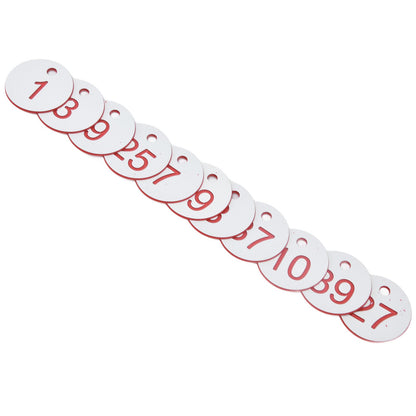50Pcs Beehive Tag ABS Round Numbered Sign Labels with Hole Livestock Beekeeping Supplies White 1-50 - view 10