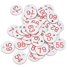 50Pcs Beehive Tag ABS Round Numbered Sign Labels with Hole Livestock Beekeeping Supplies White 51-100