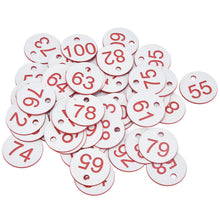 50Pcs Beehive Tag ABS Round Numbered Sign Labels with Hole Livestock Beekeeping Supplies White 51-100 - view 2