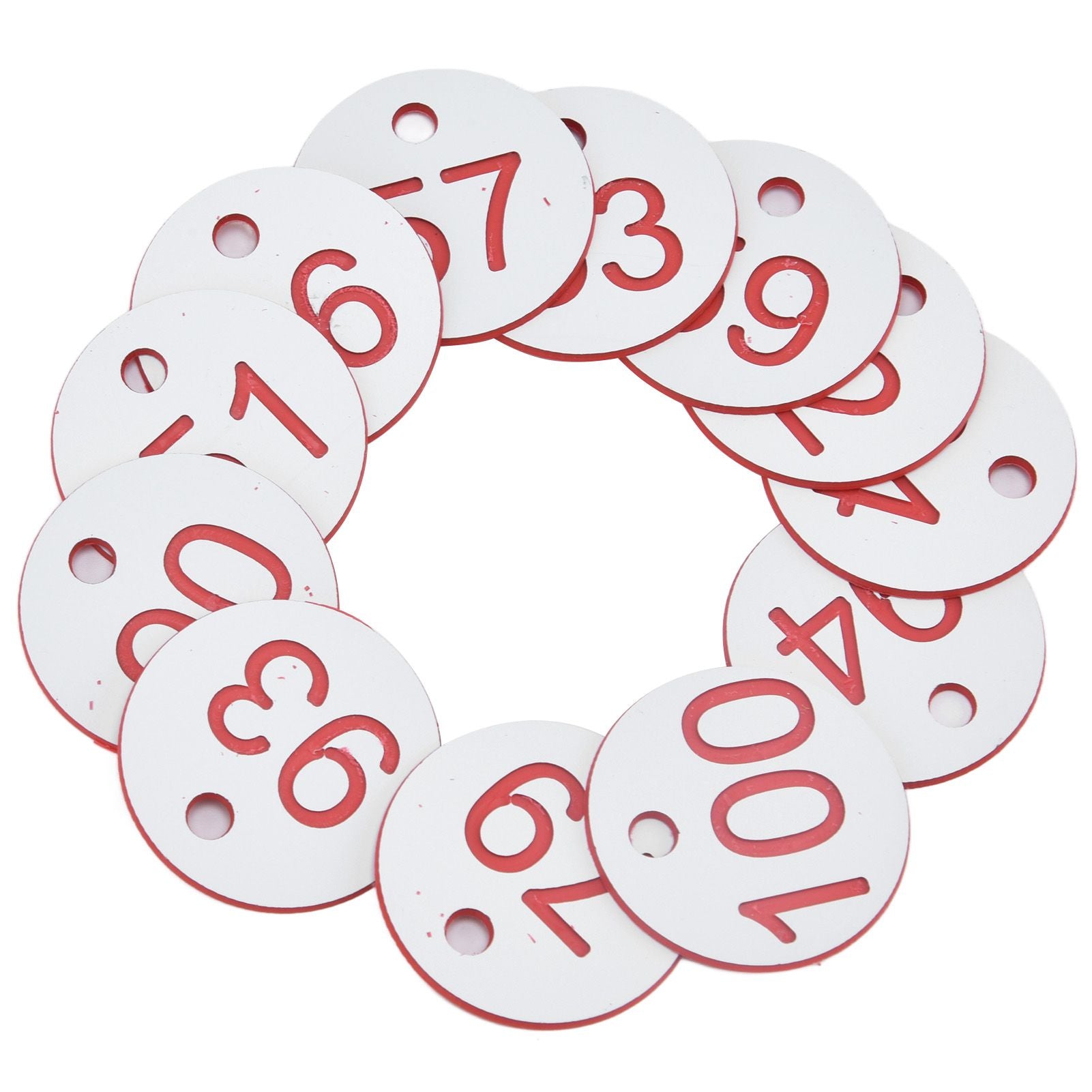 50Pcs Beehive Tag ABS Round Numbered Sign Labels with Hole Livestock Beekeeping Supplies White 51-100 - view 6