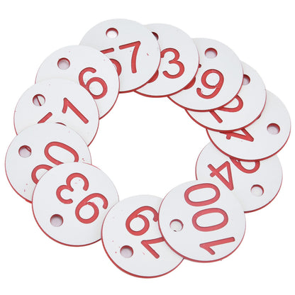 50Pcs Beehive Tag ABS Round Numbered Sign Labels with Hole Livestock Beekeeping Supplies White 51-100 - view 6