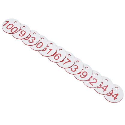 50Pcs Beehive Tag ABS Round Numbered Sign Labels with Hole Livestock Beekeeping Supplies White 51-100 - view 8