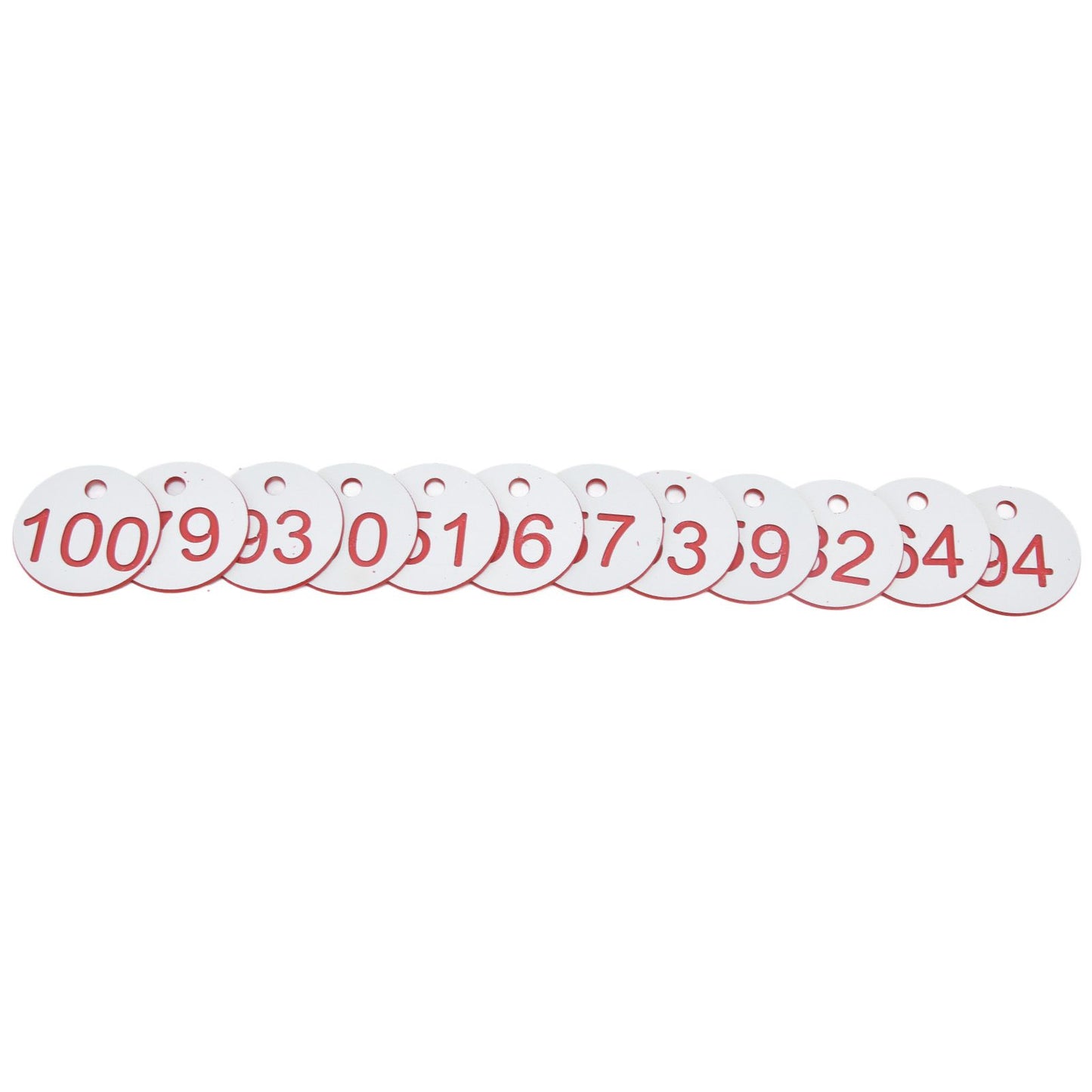 50Pcs Beehive Tag ABS Round Numbered Sign Labels with Hole Livestock Beekeeping Supplies White 51-100 - view 9