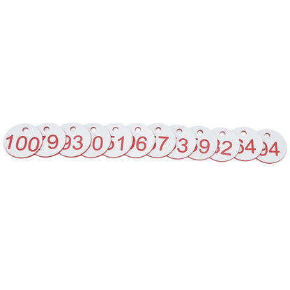 50Pcs Beehive Tag ABS Round Numbered Sign Labels with Hole Livestock Beekeeping Supplies White 51-100 - view 9