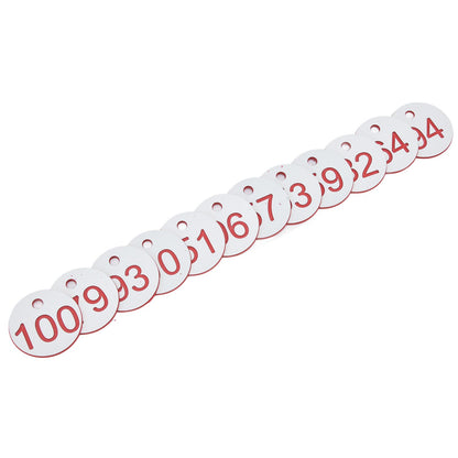 50Pcs Beehive Tag ABS Round Numbered Sign Labels with Hole Livestock Beekeeping Supplies White 51-100 - view 10