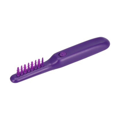 Detangling Brush Purple Anti Knotting Portable Rotatable Wet Dry Dual Use Detangler Comb for Home - view 3