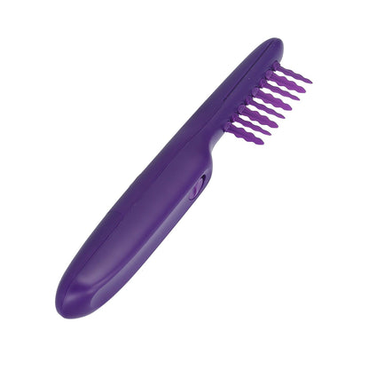 Detangling Brush Purple Anti Knotting Portable Rotatable Wet Dry Dual Use Detangler Comb for Home - view 9