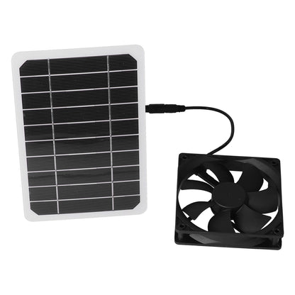 6W Solar Panel with Cooling Fan Mini Ventilator Solar Powered Exhaust Fan for Pet Dog Chicken House - view 2
