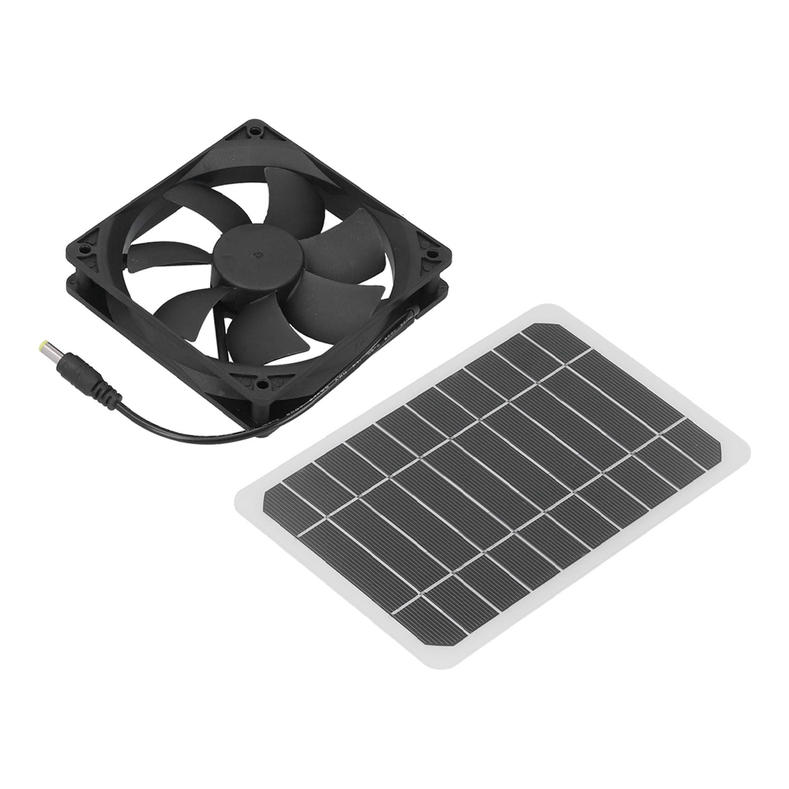6W Solar Panel with Cooling Fan Mini Ventilator Solar Powered Exhaust Fan for Pet Dog Chicken House - view 3
