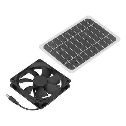 6W Solar Panel with Cooling Fan Mini Ventilator Solar Powered Exhaust Fan for Pet Dog Chicken House - view 4