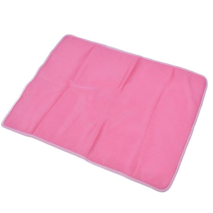 Pet Cooling Mat Breathable Soft Summer Dog Cat Sleeping Pad for Kennel Sofa Bed FloorPink S - view 9