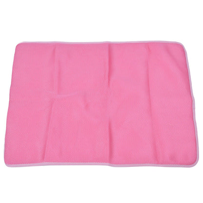 Pet Cooling Mat Breathable Soft Summer Dog Cat Sleeping Pad for Kennel Sofa Bed FloorPink M - view 4