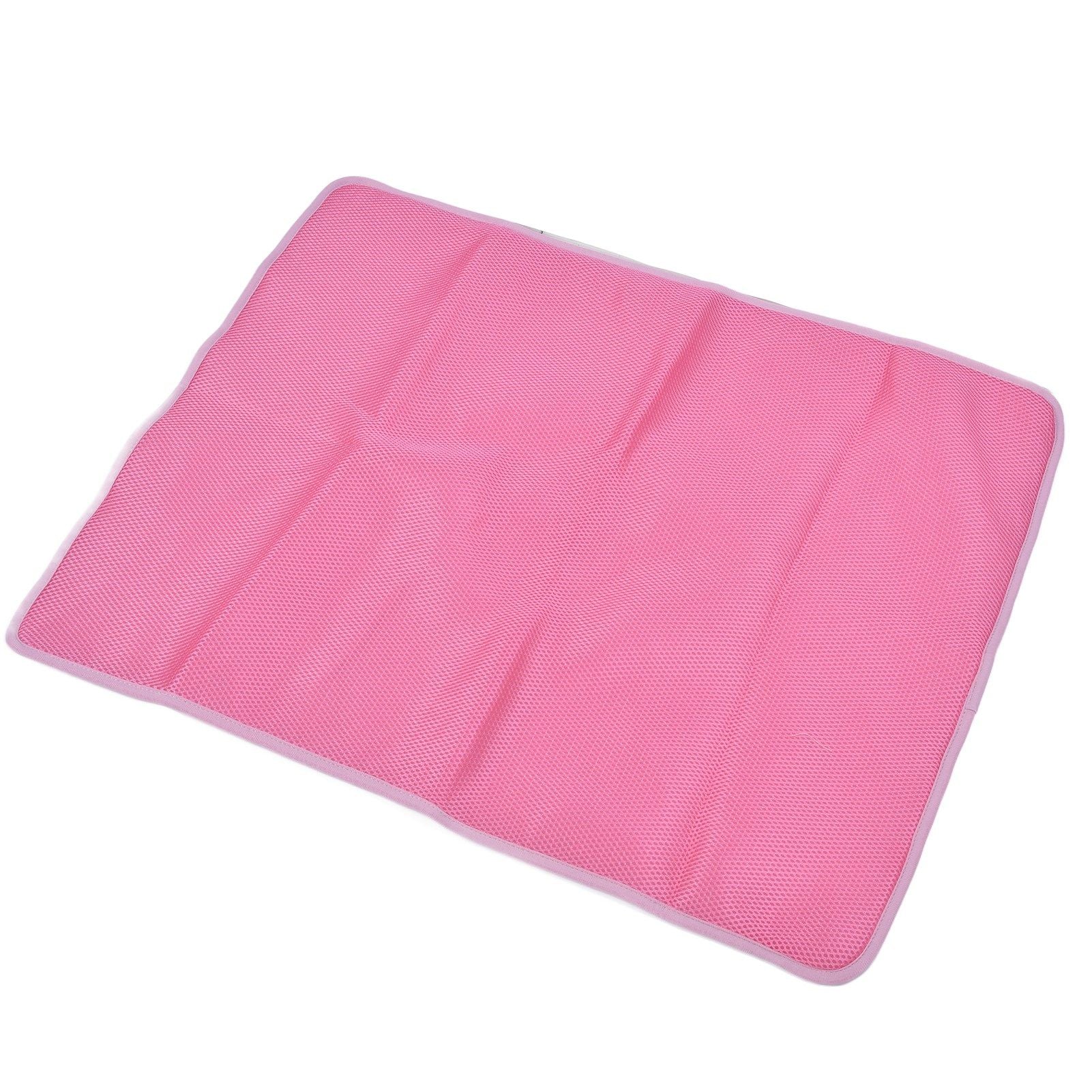 Pet Cooling Mat Breathable Soft Summer Dog Cat Sleeping Pad for Kennel Sofa Bed FloorPink M - view 9