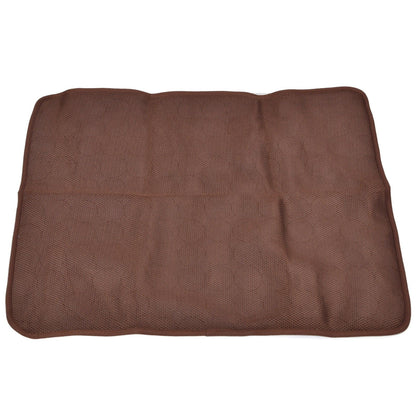 Pet Cooling Mat Breathable Soft Summer Dog Cat Sleeping Pad for Kennel Sofa Bed FloorBrown XS - view 10