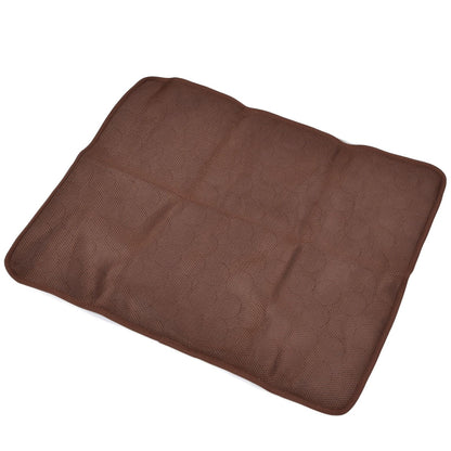 Pet Cooling Mat Breathable Soft Summer Dog Cat Sleeping Pad for Kennel Sofa Bed FloorBrown S - view 2