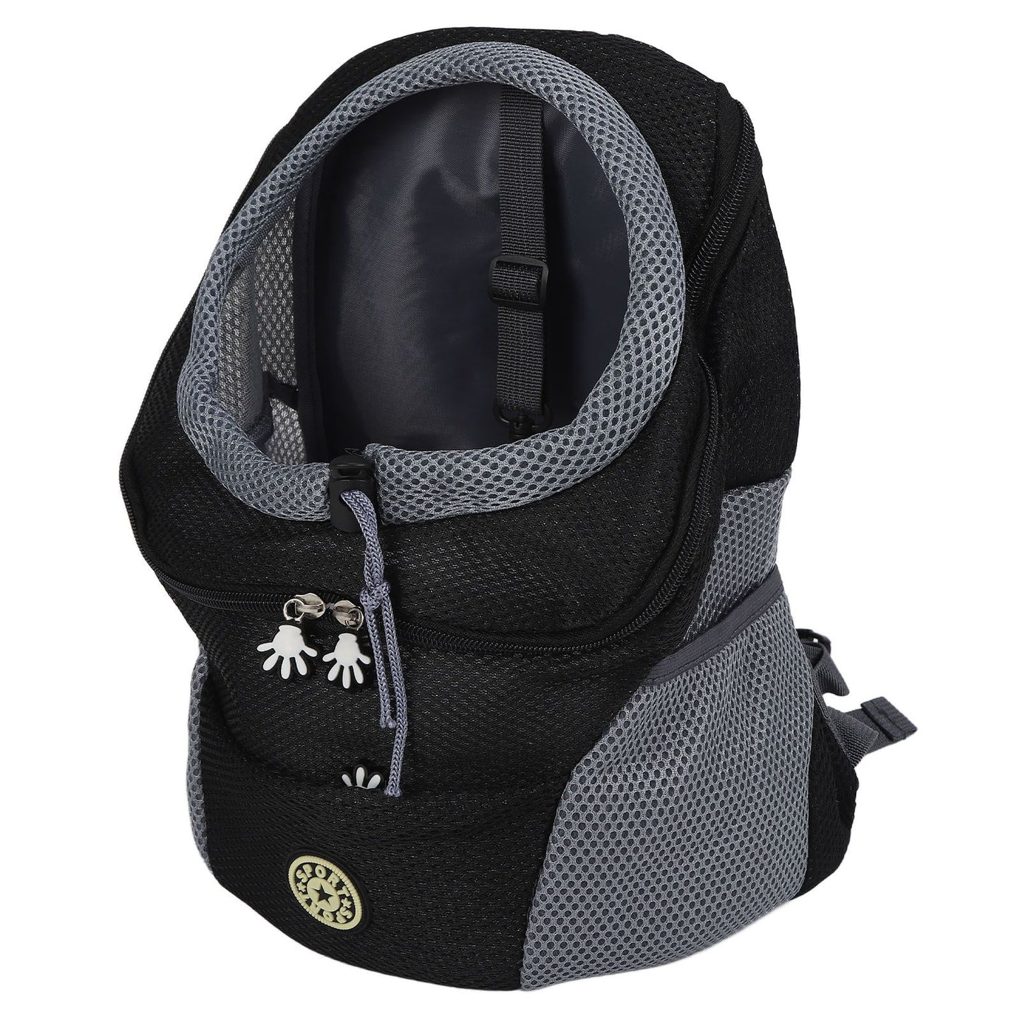 Pet Knapsack Ventilation Comfort Spacious Environmental Protection Nice Appearance Dog BackpackS Black - view 2