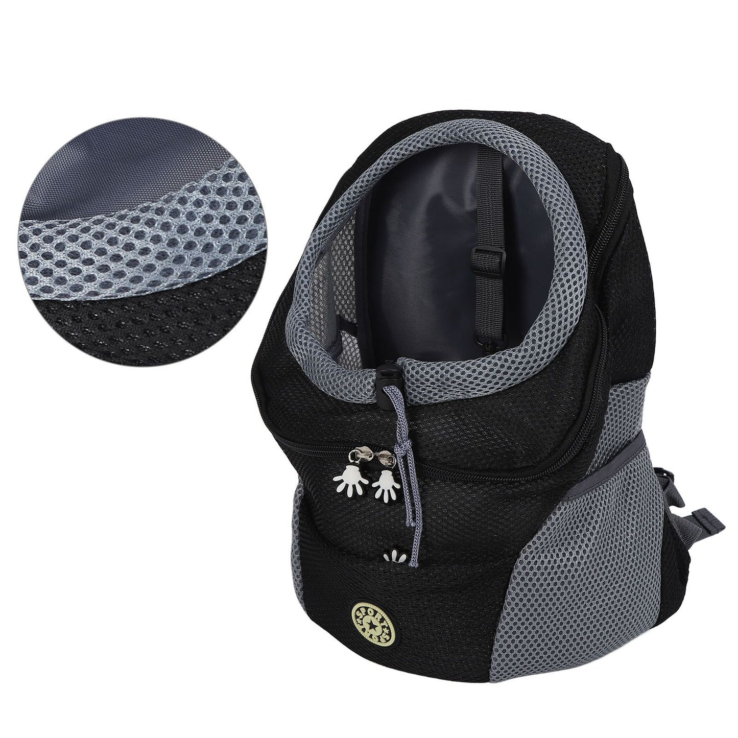 Pet Knapsack Ventilation Comfort Spacious Environmental Protection Nice Appearance Dog BackpackS Black - view 7