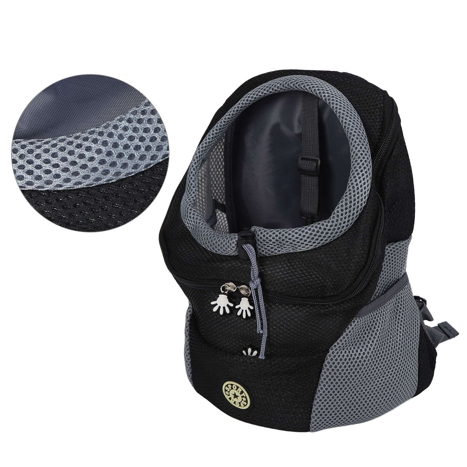 Pet Knapsack Ventilation Comfort Spacious Environmental Protection Nice Appearance Dog BackpackS Black - view 7