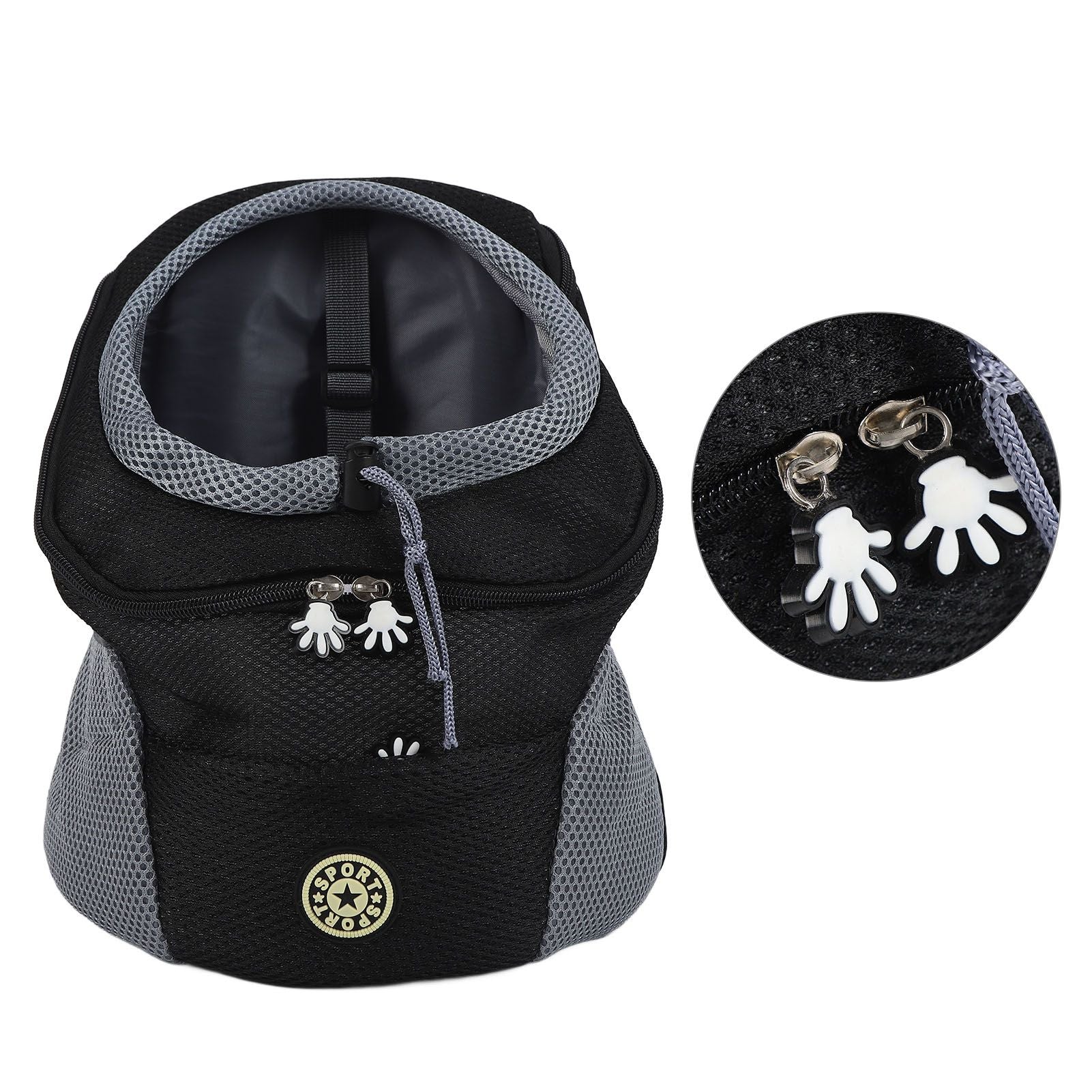 Pet Knapsack Ventilation Comfort Spacious Environmental Protection Nice Appearance Dog BackpackS Black - view 8