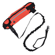 Hands Free Dog Leash Detachable Zipper Bag Reflective Strip Design Hands Free Flexible Waist Dog Leash for WalkingRed - view 2
